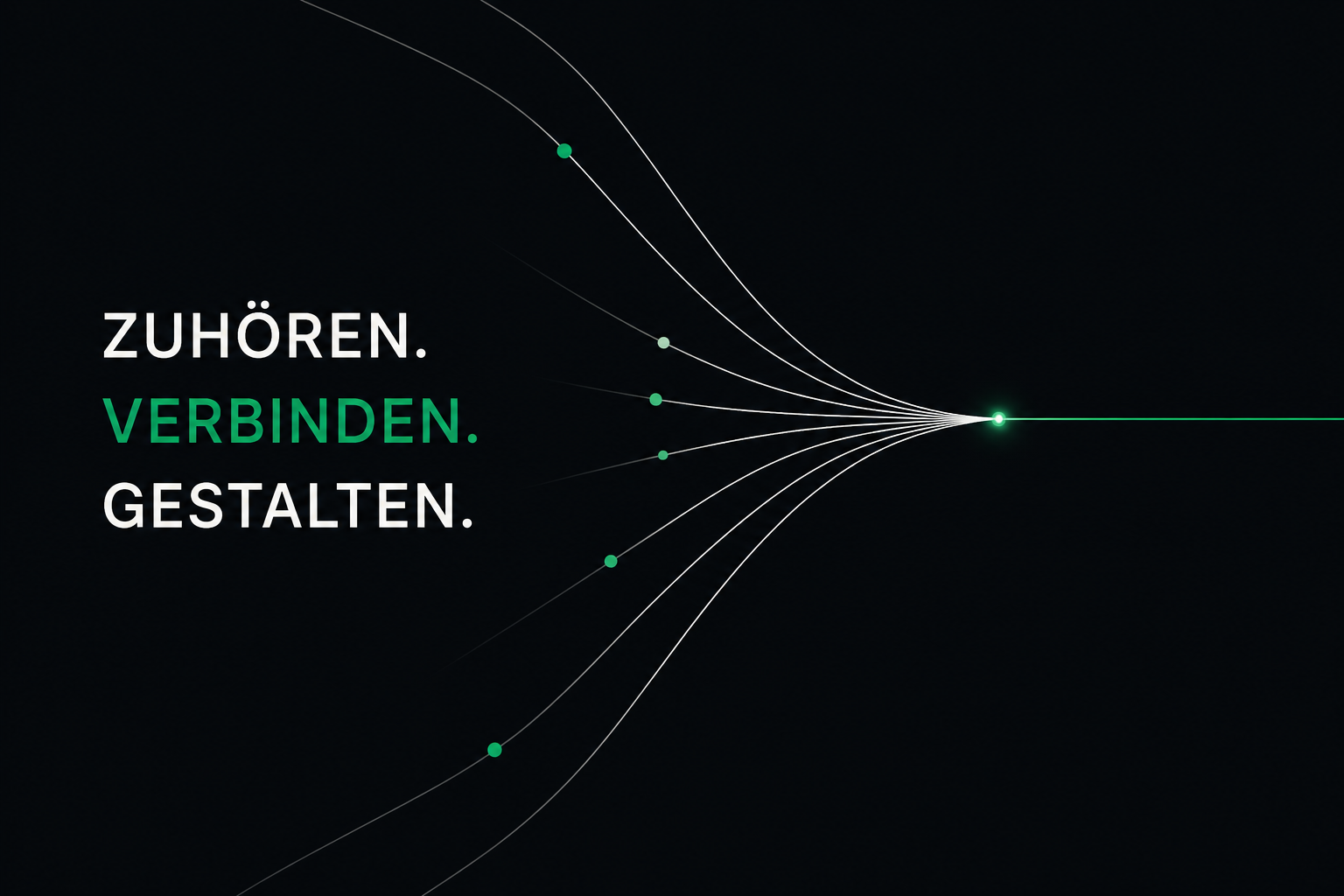 Zuhören, verbinden und gestalten – Linien und Perspektiven laufen in einem gemeinsamen Punkt zusammen